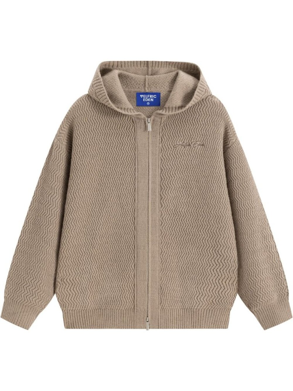 Cozy Hooded Zip-Up Cardigan Sweater for Women | Knitted Drop Shoulder